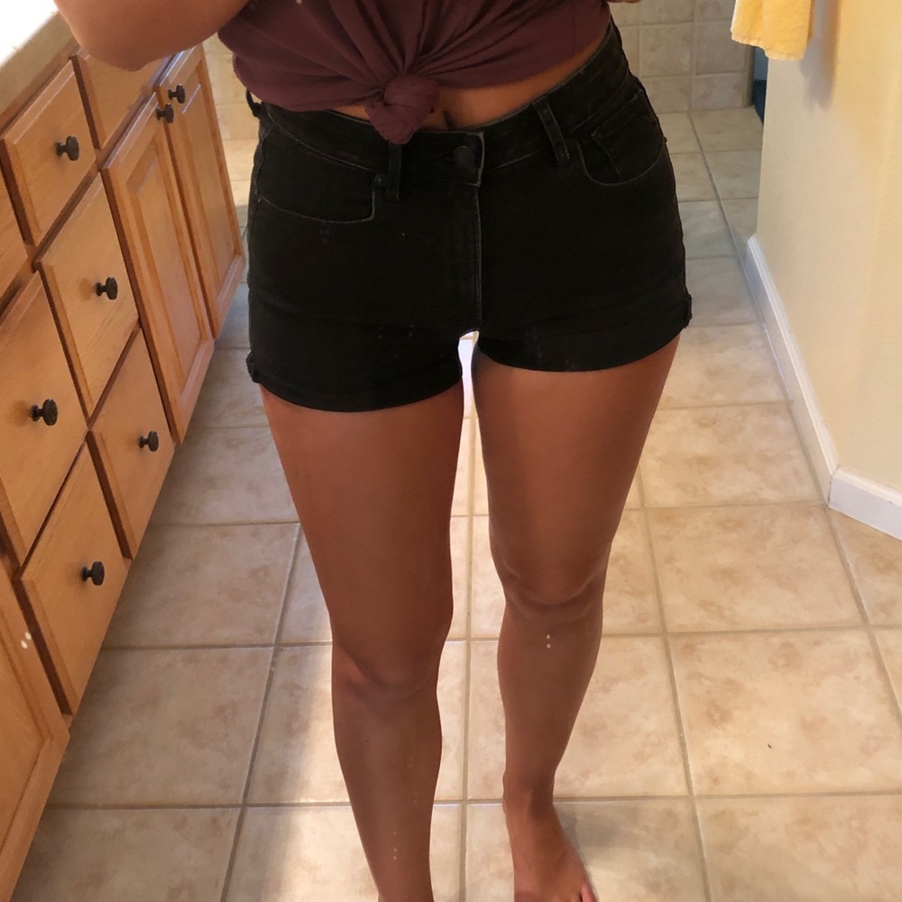 Black high waisted shorts